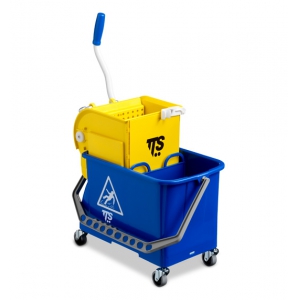 Carrello Per Lavaggio Pavimenti TTS - 30 Litri, Cromato, Con Strizzatore E Maniglia