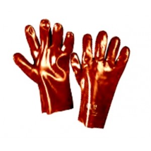 GUANTO PVC ROSSO CM. 27